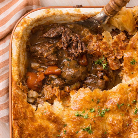 GUINNESS BEEF & VEGETABLE PIE