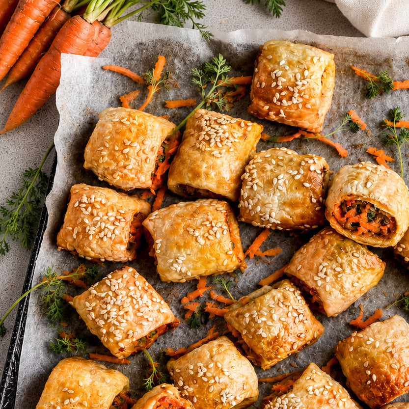 SNEAKY VEG BEEF & PORK SAUSAGE ROLLS