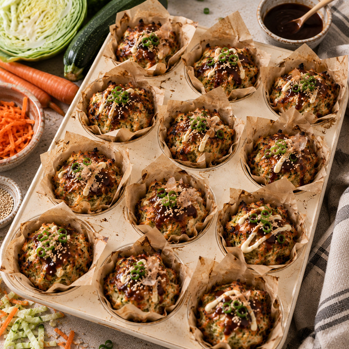 SNEAKY VEG OKONOMIYAKI CUPS