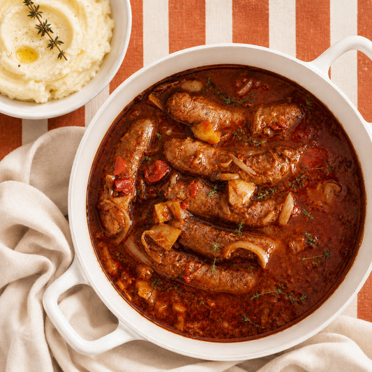 STICKY DEVILLED SAUSAGES