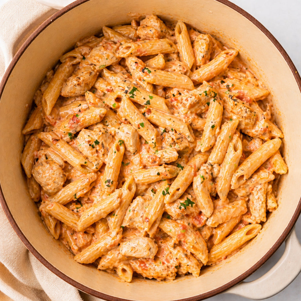 CREAMY ROSÈ CHICKEN PENNE