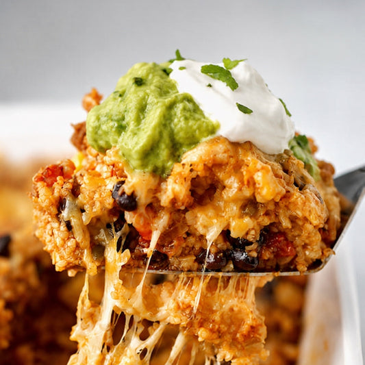 TACO BEEF & RICE BAKE